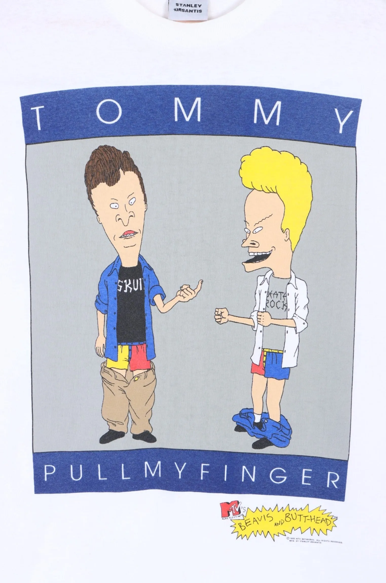 MTV STANLEY DESANTIS Beavis and Butt-Head 1995 Tommy Pullmyfinger T-Shirt (XL)