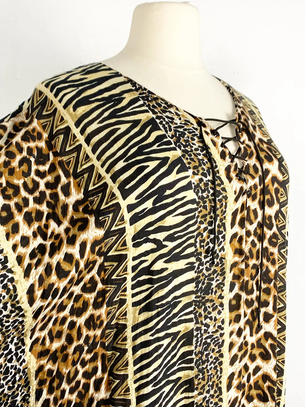 MystiqueAura Mixed Animal Print Kaftan