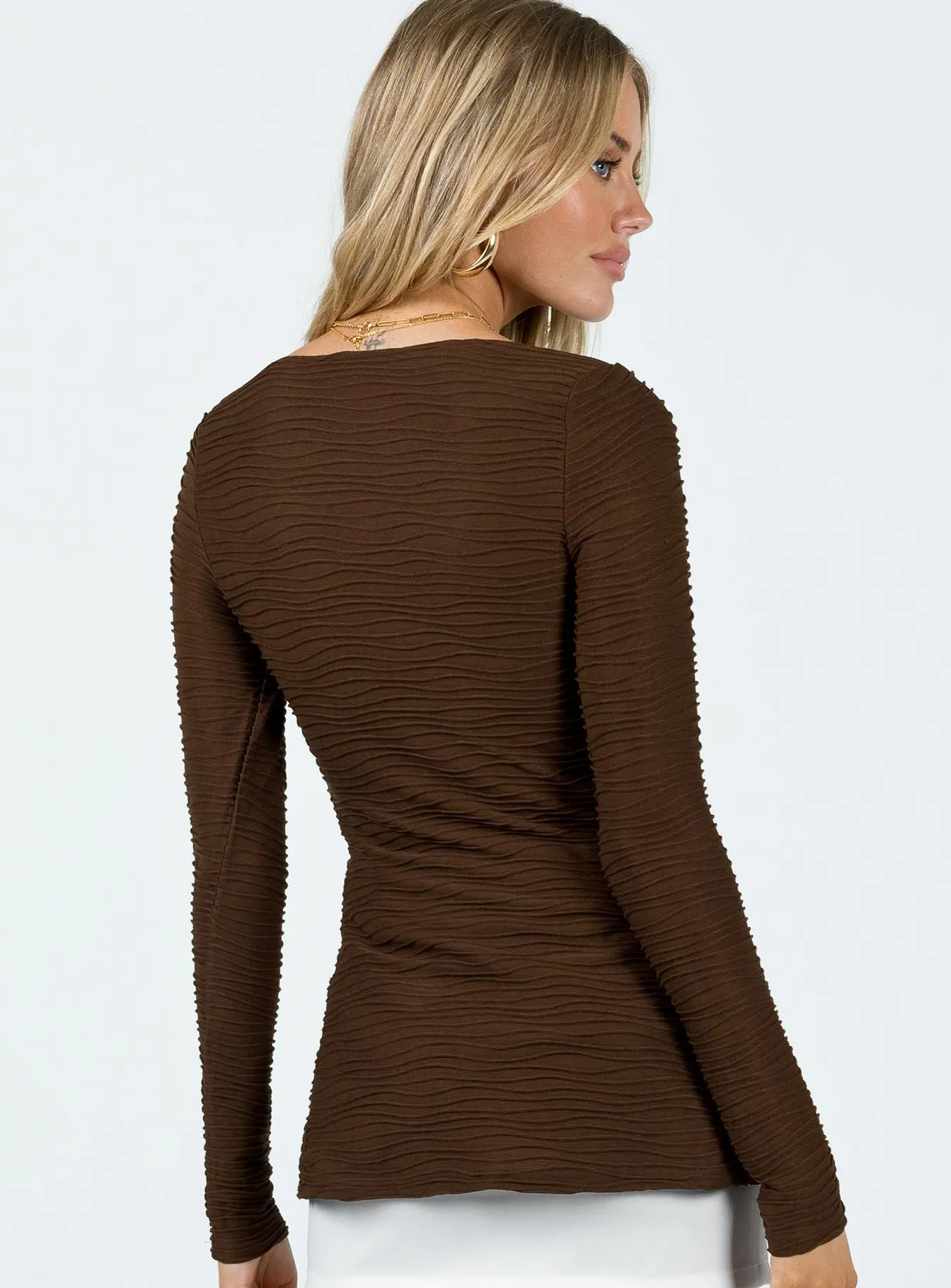 Nowell Long Sleeve Top Brown