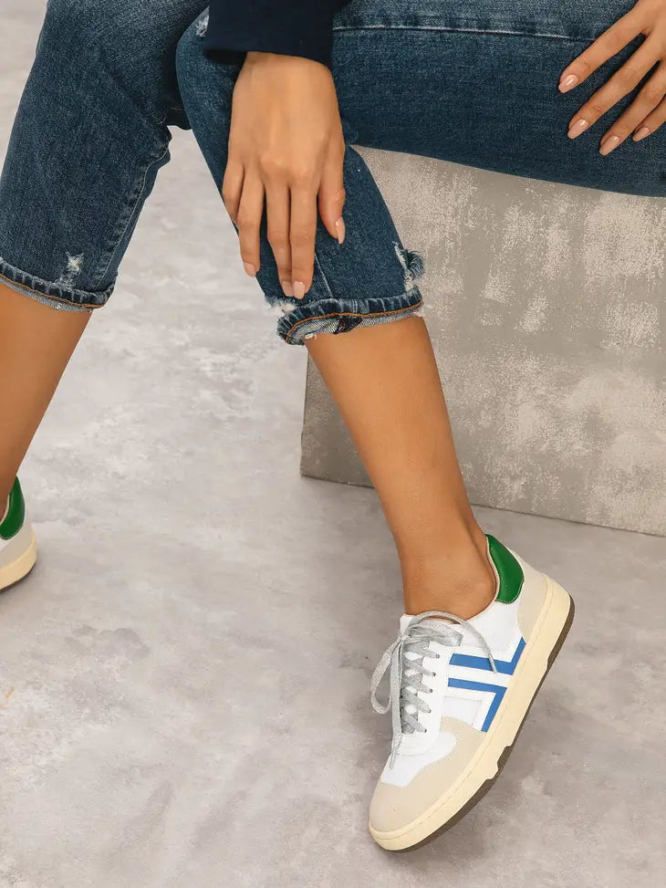 On The Green Sneaker | Green/Blue