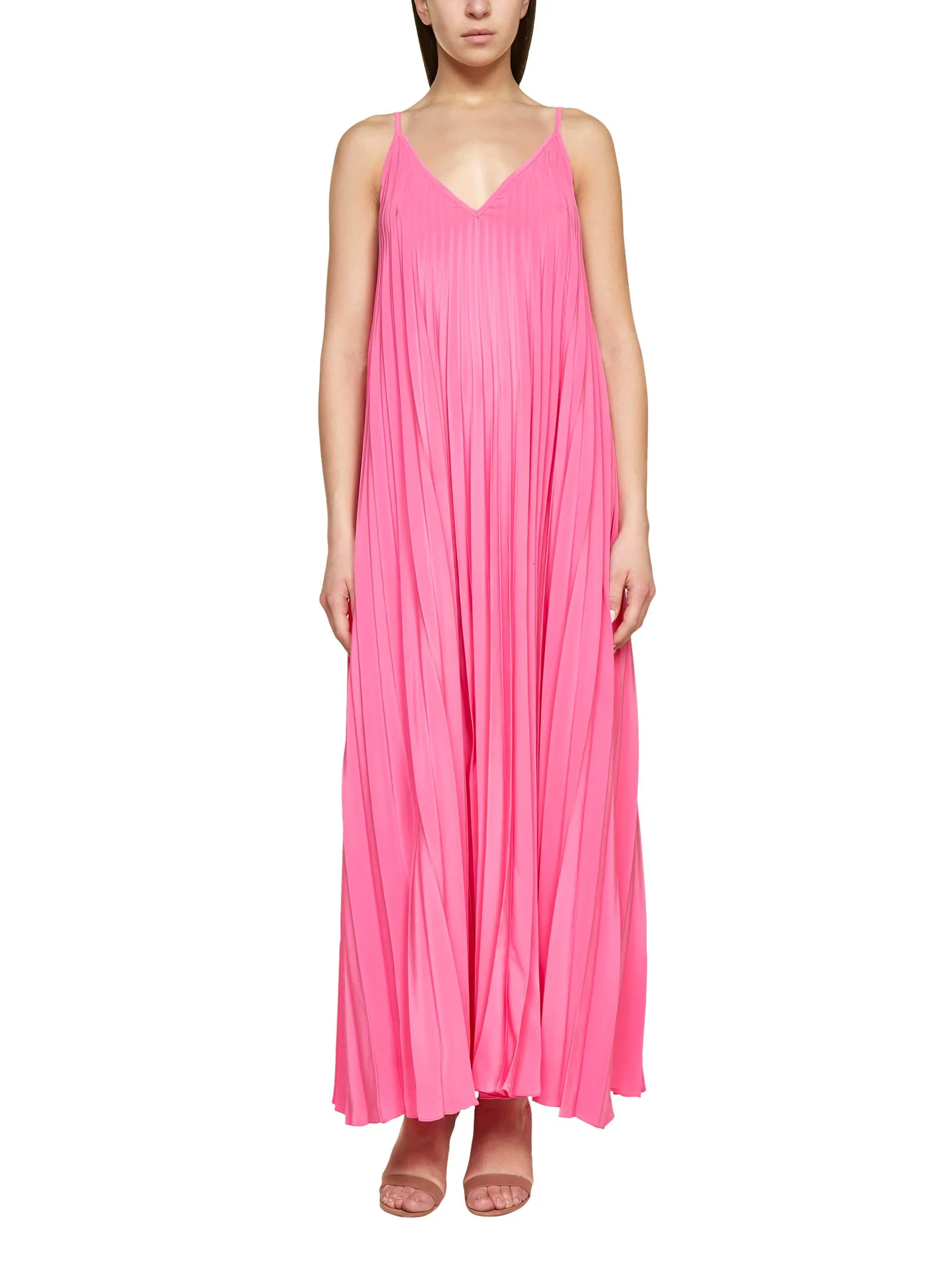 P.A.R.O.S.H. V-Neck Pleated Maxi Dress