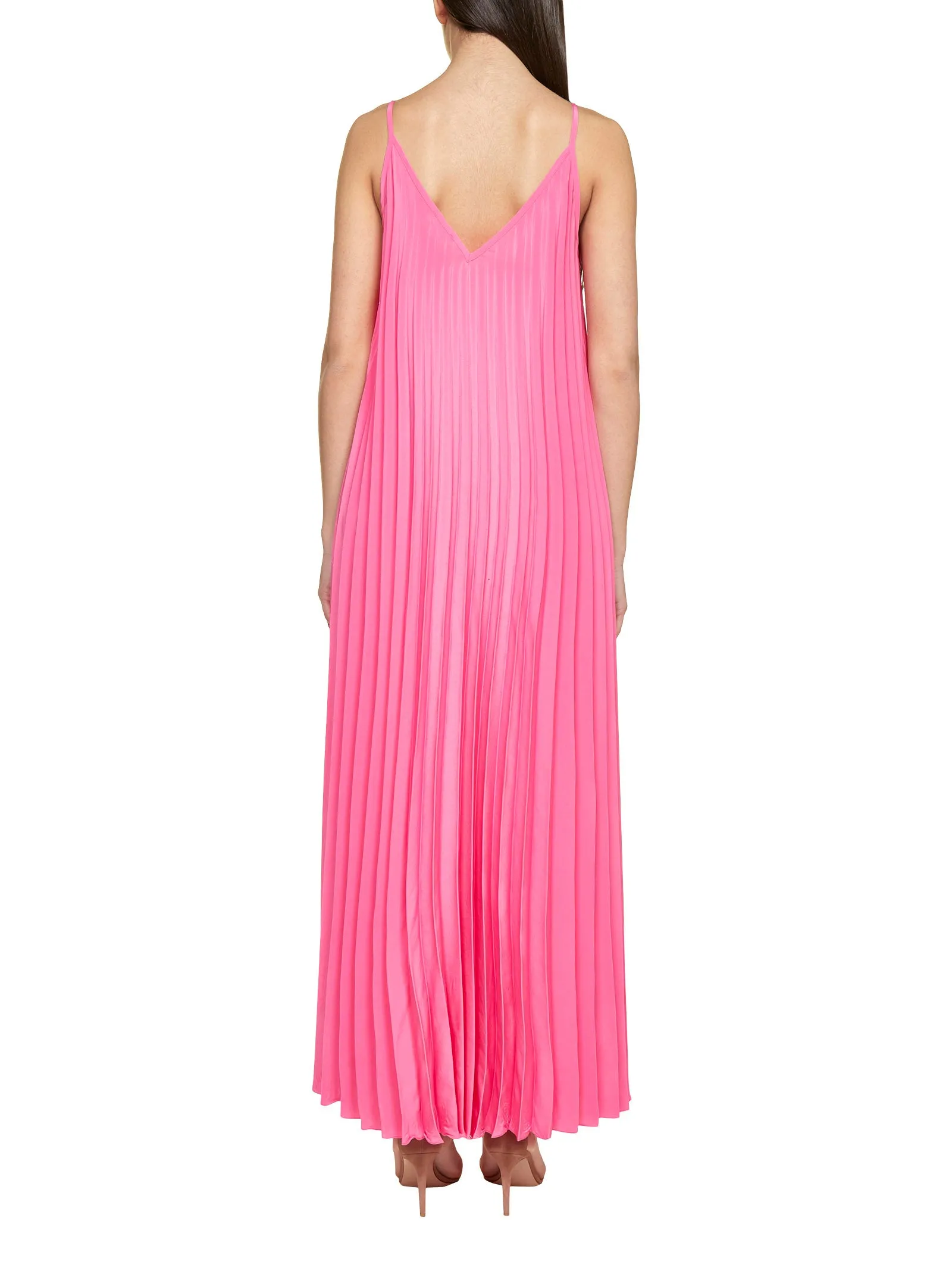 P.A.R.O.S.H. V-Neck Pleated Maxi Dress