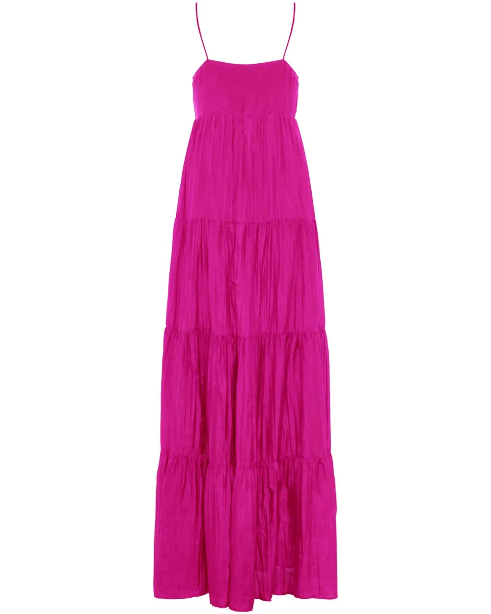 Pink Formantera Tiered Slip Dress