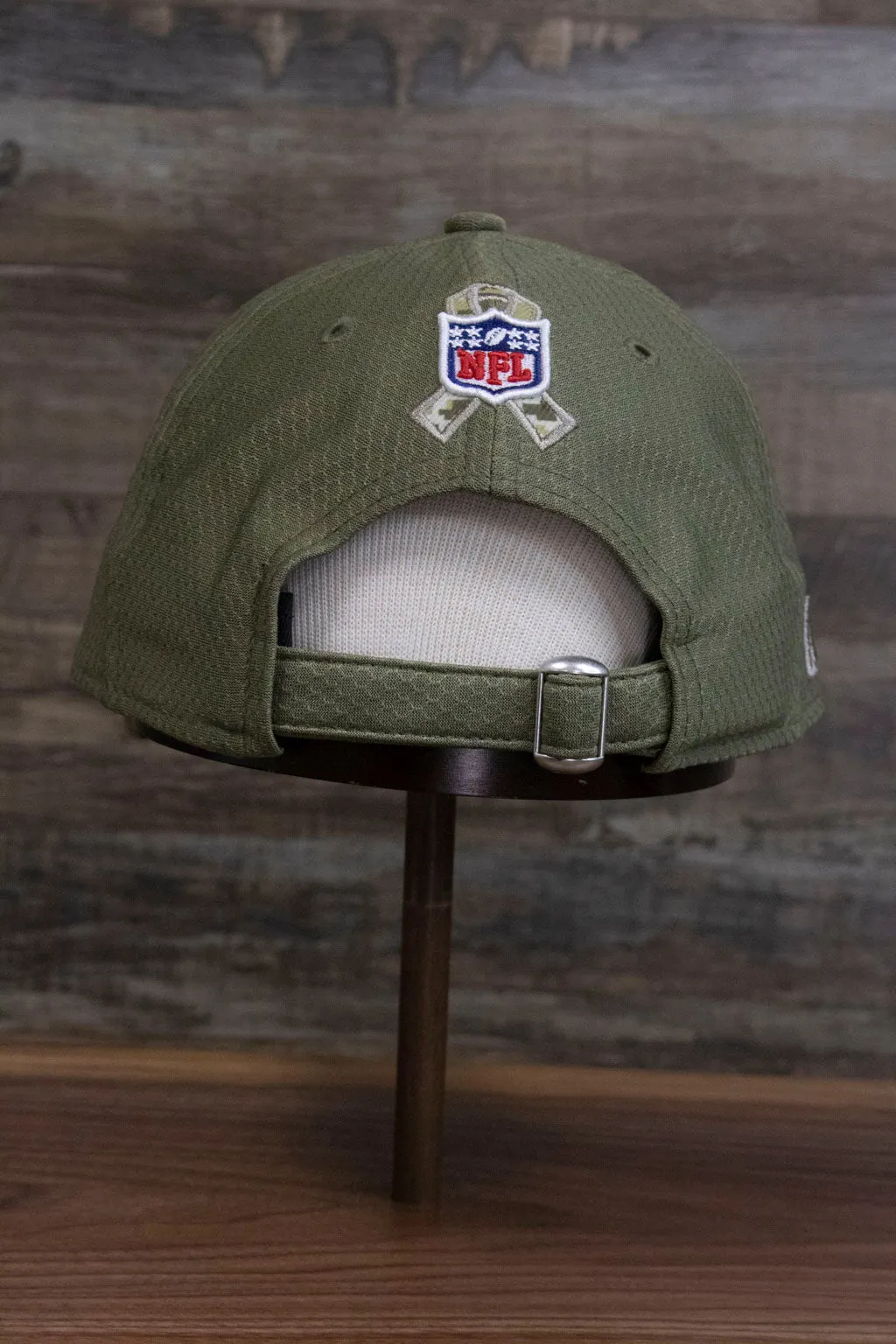 Pittsburgh Steelers 2019 Salute To Service Dad Hat | Steelers On Field Olive Green Military Inspired Baseball Cap