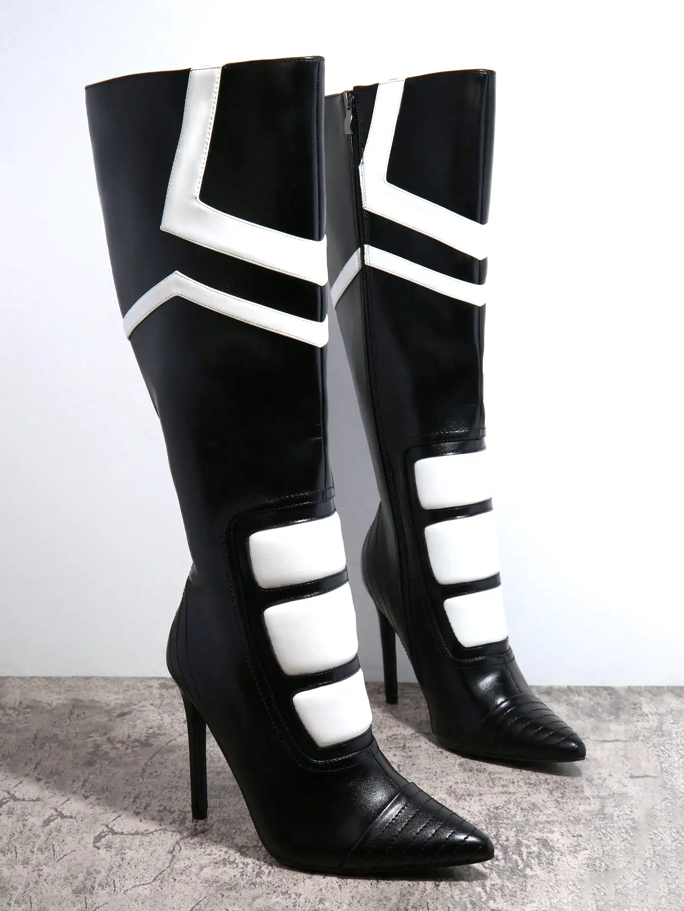 Point Toe High Heel Knee-High Boots