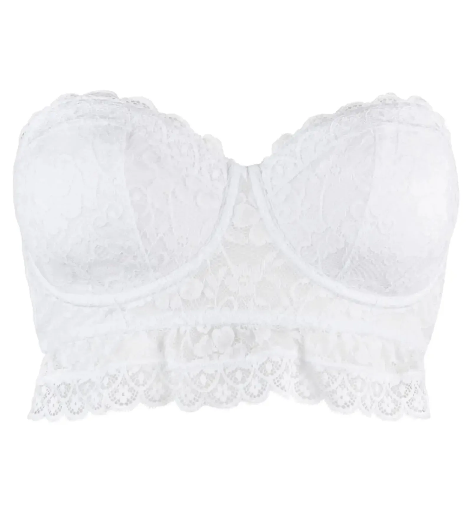 Pour Moi Rebel Strapless Longline Underwire Bra (84001) - White