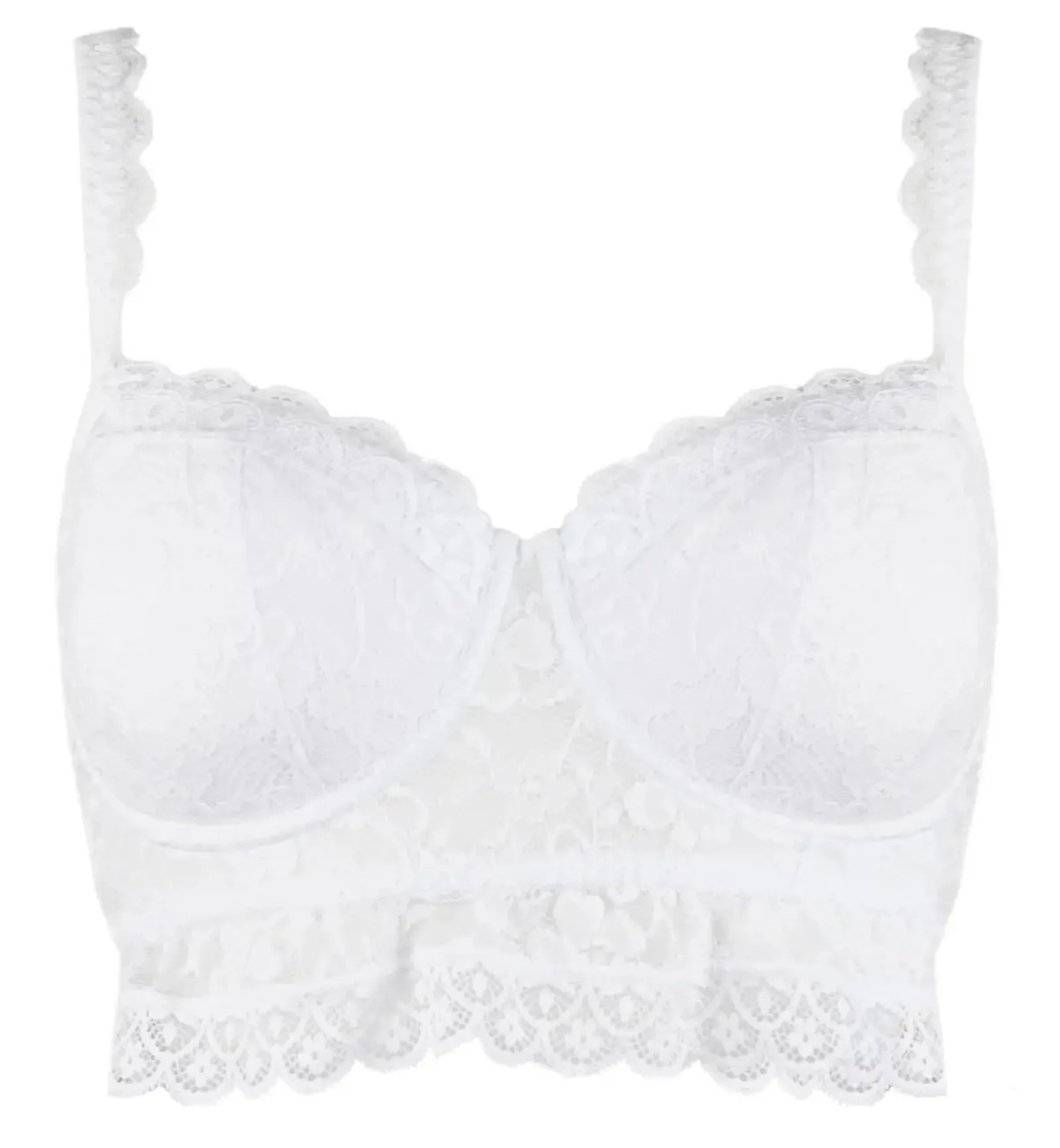 Pour Moi Rebel Strapless Longline Underwire Bra (84001) - White