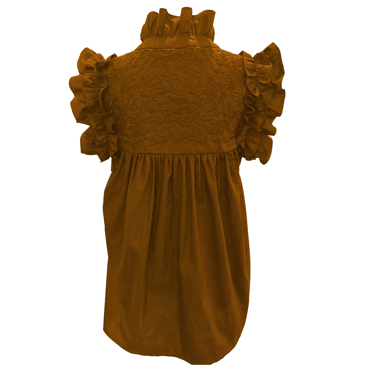 PRE-ORDER: Double Burnt Orange Hummingbird Blouse (early August ship date)