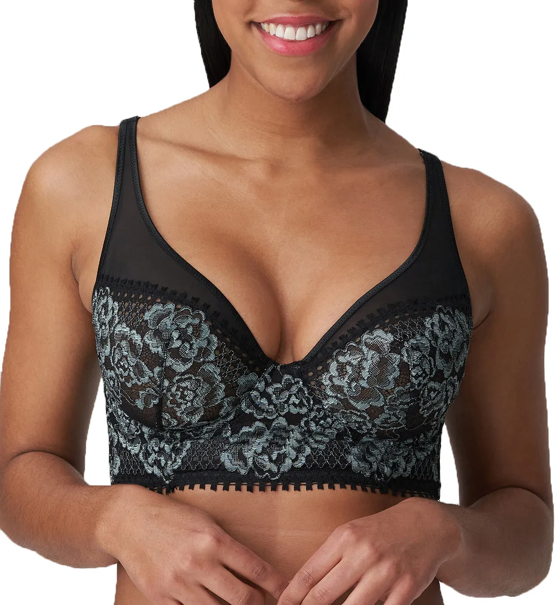 PrimaDonna Twist Rose Sauvage Triangle Underwire Bra (0142086) - Black