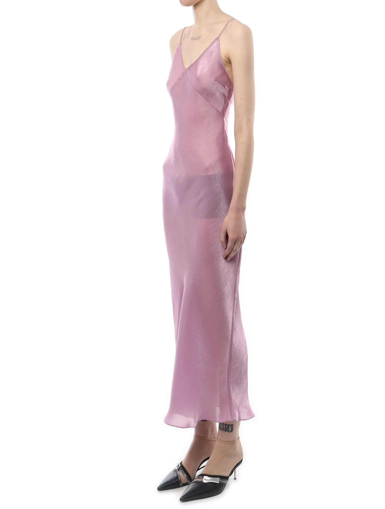 PRISCAVera Pink Classic Slip Dress