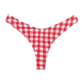 Red Gingham Lulu Scrunch Bikini Bottom