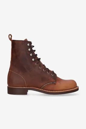 Red Wing leather shoes men's brown color