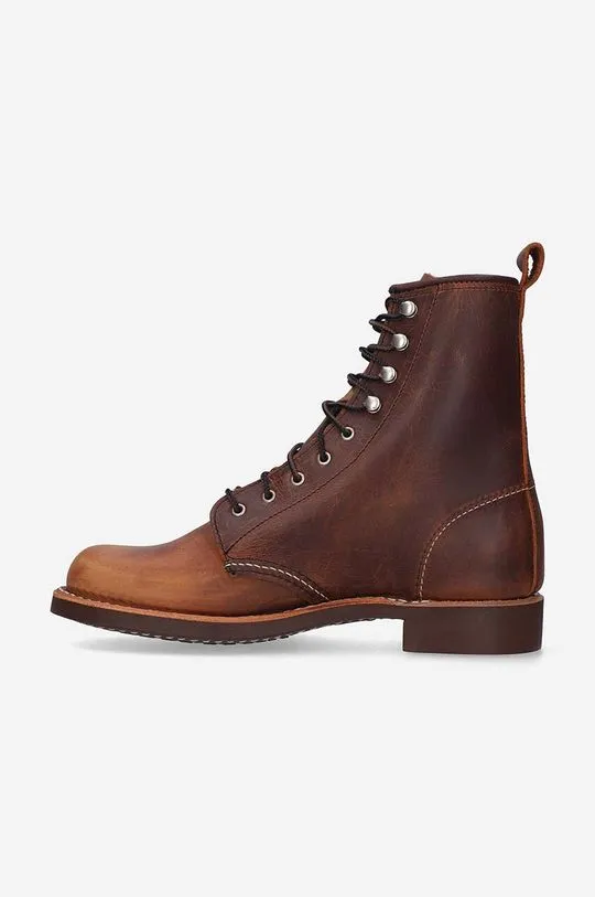 Red Wing leather shoes men's brown color