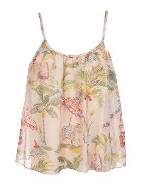 REDValentino Allover Graphic Printed Sleeveless Top