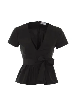 REDValentino V-Neck Ruched-Detailed Blouse