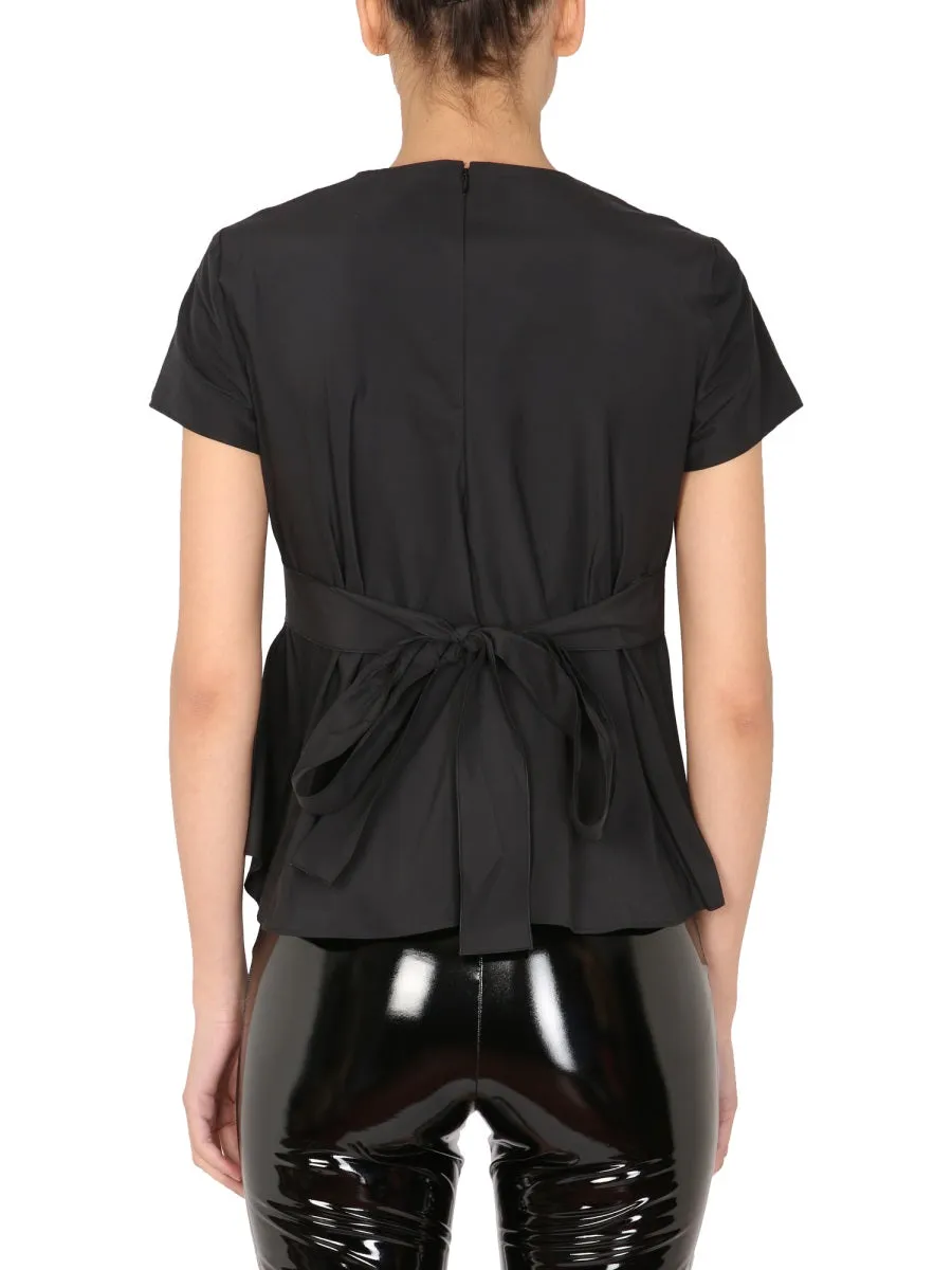 REDValentino V-Neck Ruched-Detailed Blouse