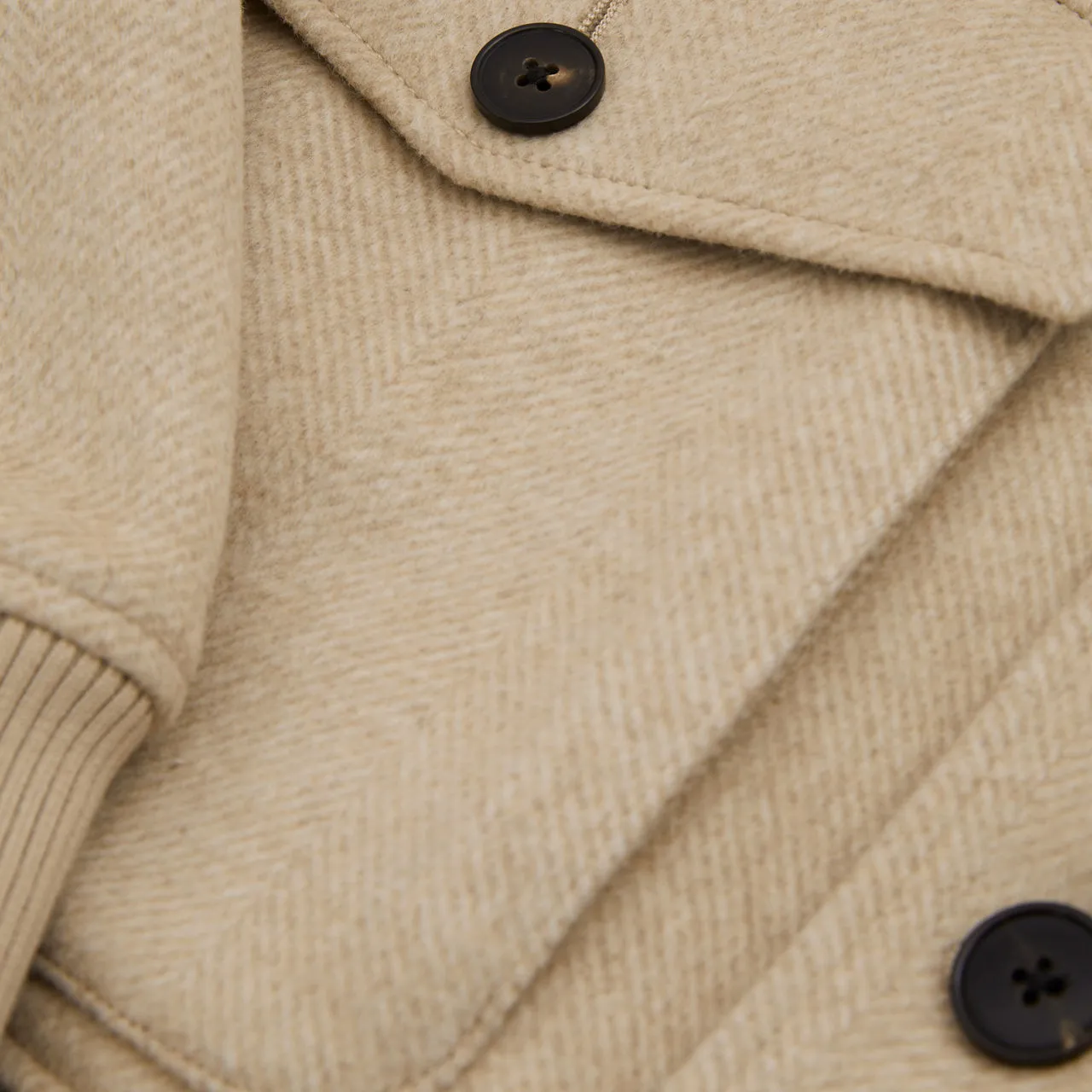 REISS Bak Herringbone Jacket - Beige