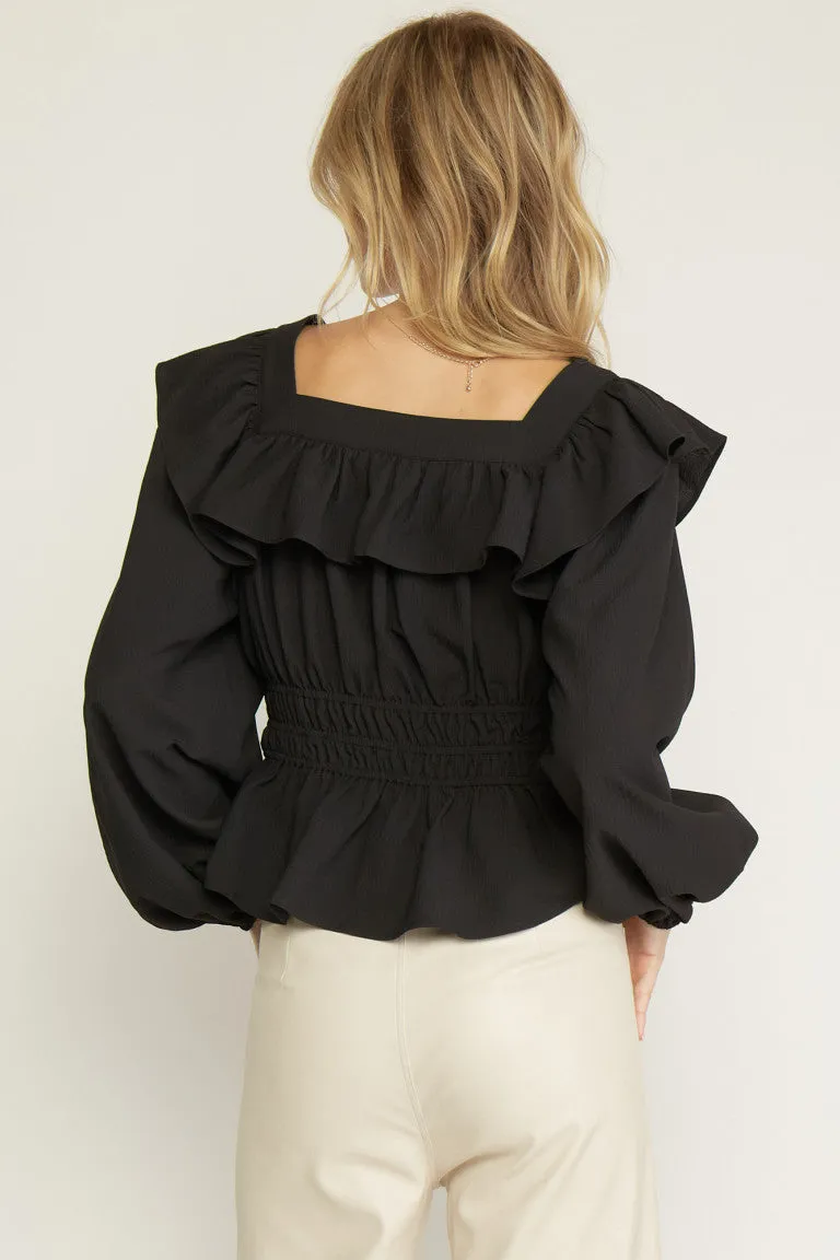 Ruffle Squared Away Blouse