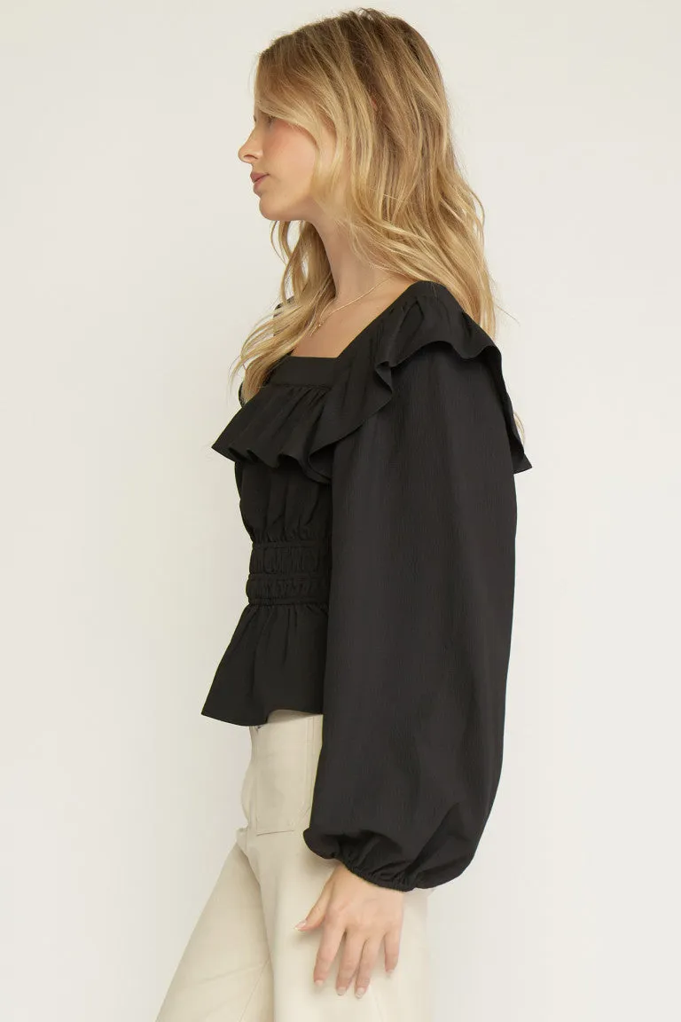 Ruffle Squared Away Blouse