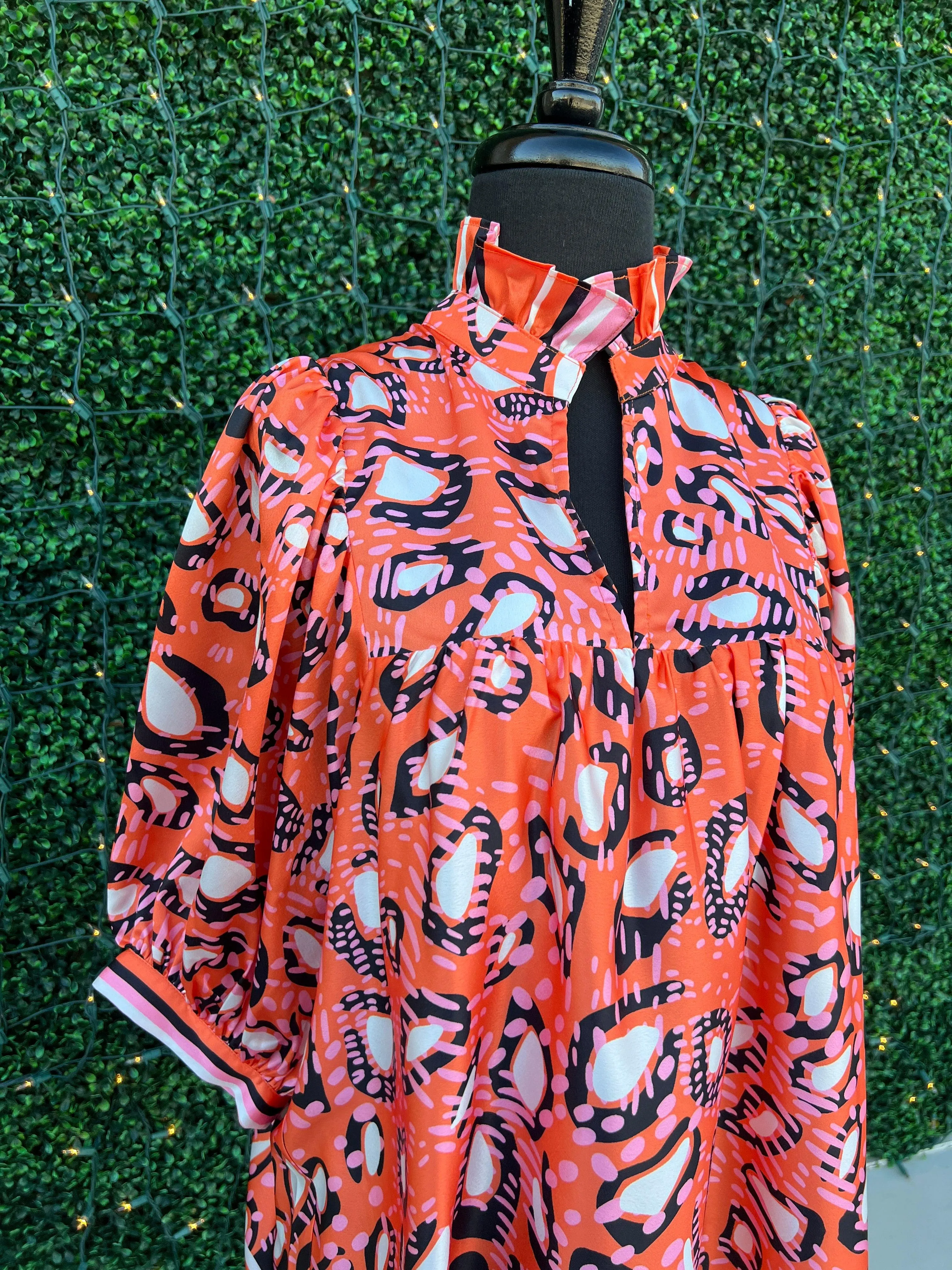 Safari Sunset Ruffle Blouse