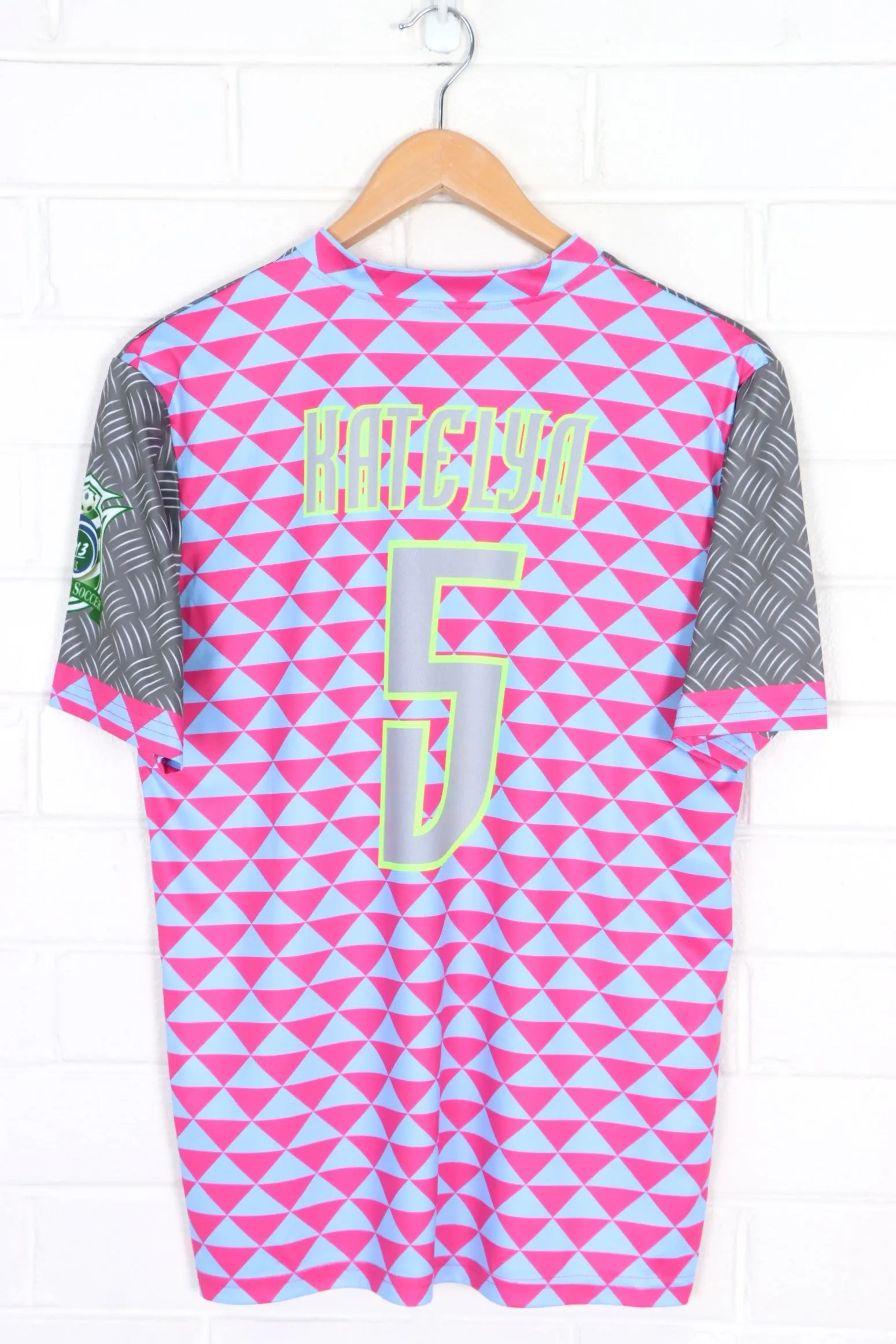 Santa Fe Unicorns #5 'Katelyn' Retro Printed Soccer Jersey (S)