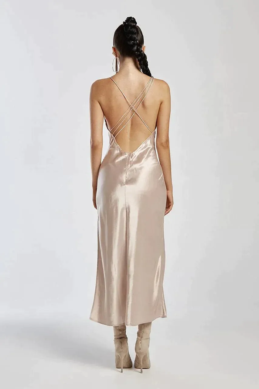 Sariah Slip Dress - Champagne