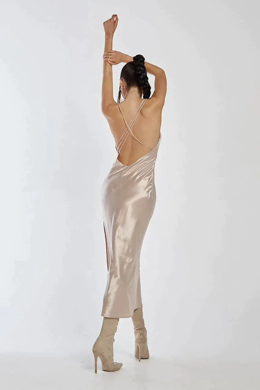 Sariah Slip Dress - Champagne