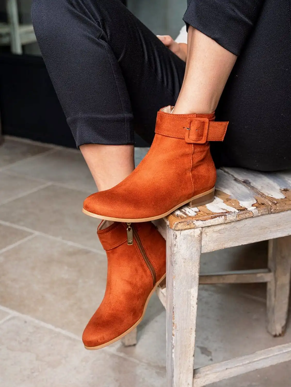 Saturn Recycled Vegan Suede Boots | Paprika