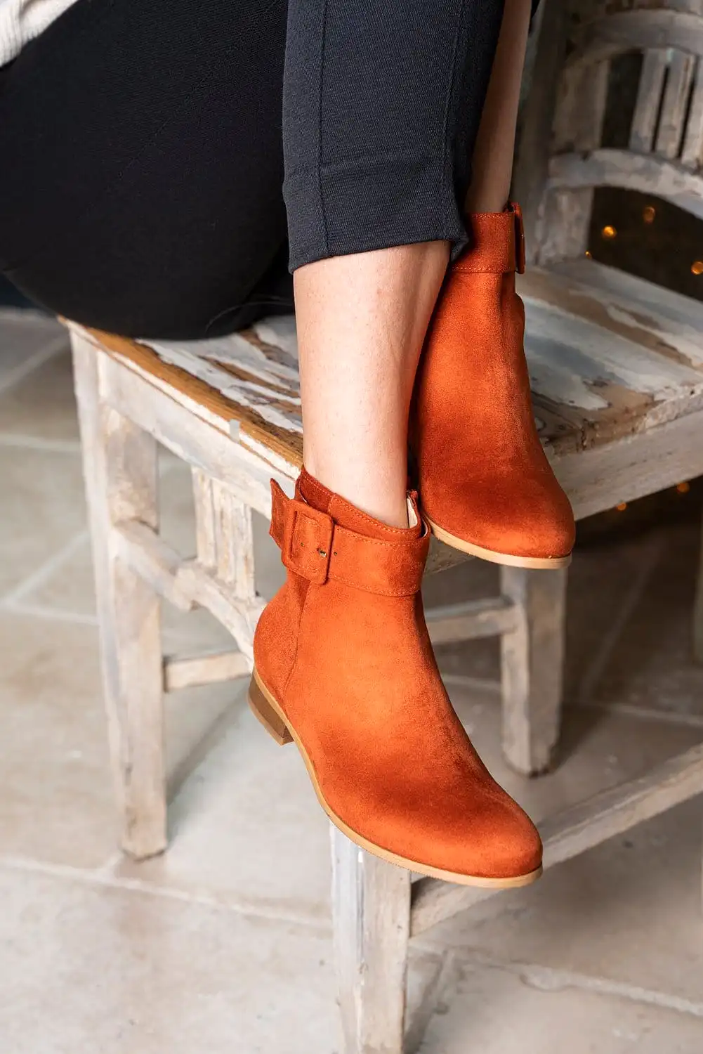 Saturn Recycled Vegan Suede Boots | Paprika