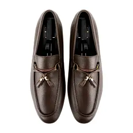 Sleek Tassels Loafers-Brown