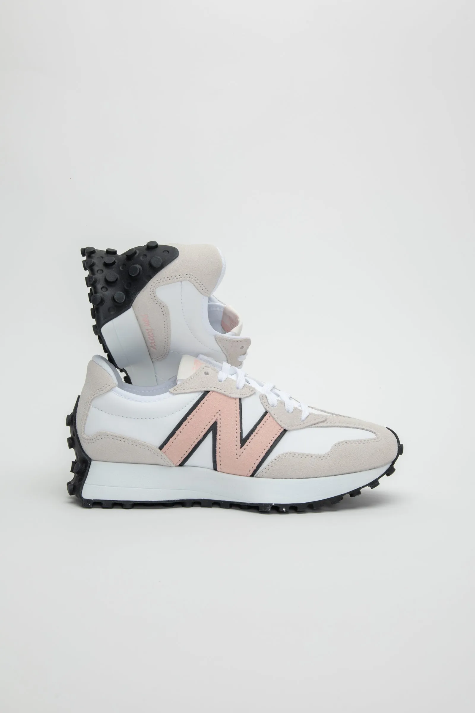 Sneaker 327 White con pink haze