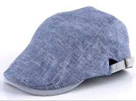 Solid Color Flat Casual Fashion Beret Gorras Hats for Men & Boys