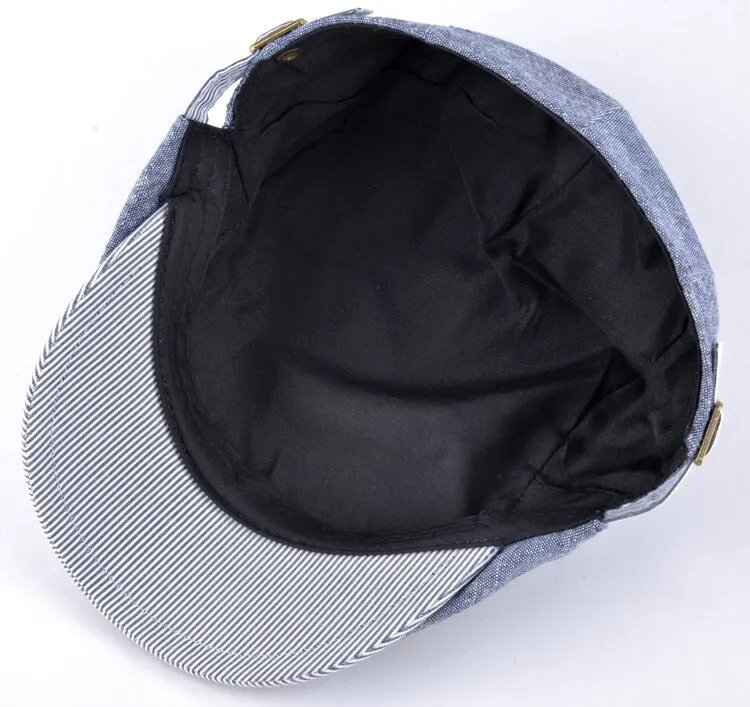 Solid Color Flat Casual Fashion Beret Gorras Hats for Men & Boys