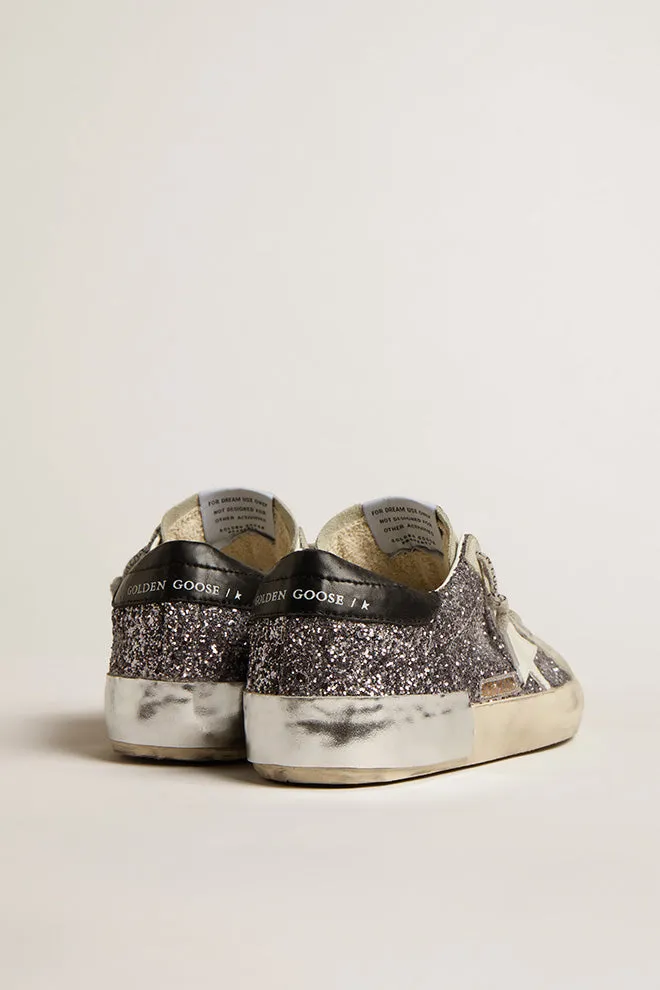 Super Star Sneaker in Anthracite Glitter