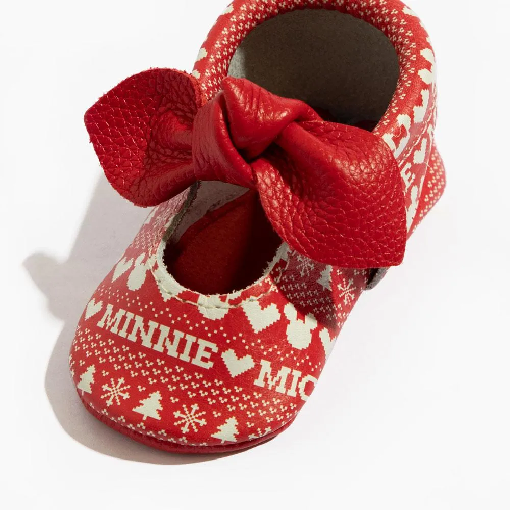 Sweater Weather Mickey Knotted Bow Baby Shoe