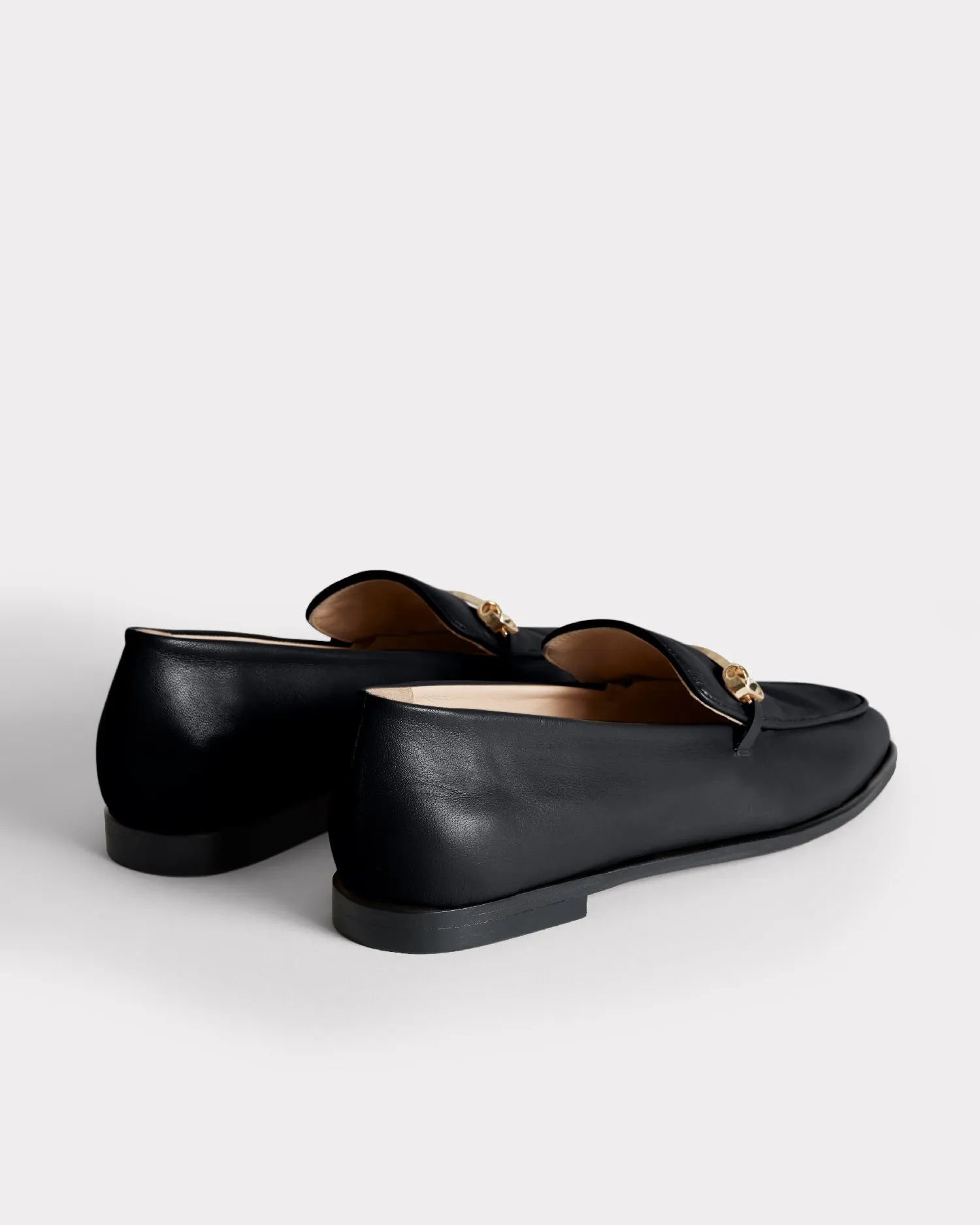 The Modern Moccasin - Black with hardware