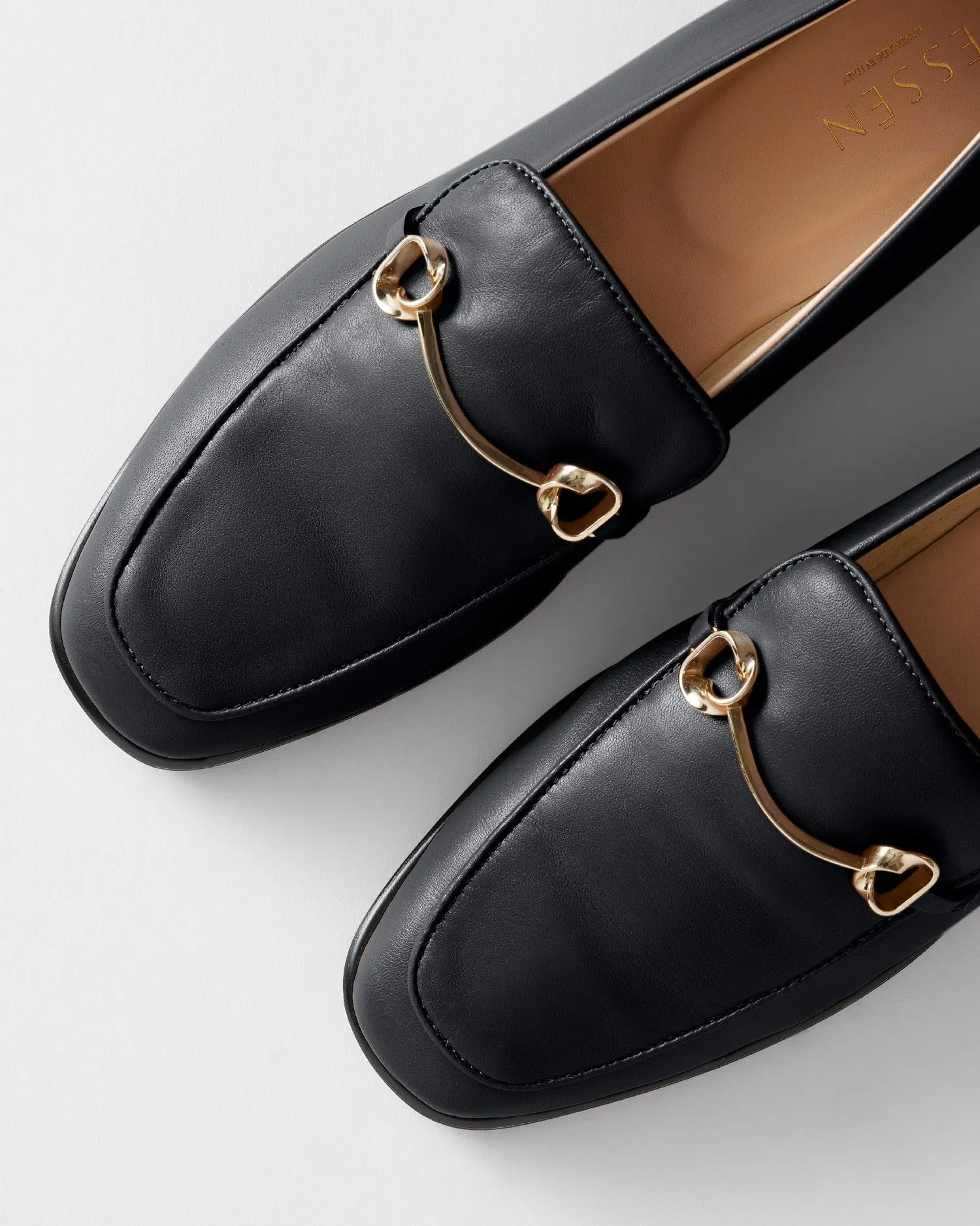 The Modern Moccasin - Black with hardware