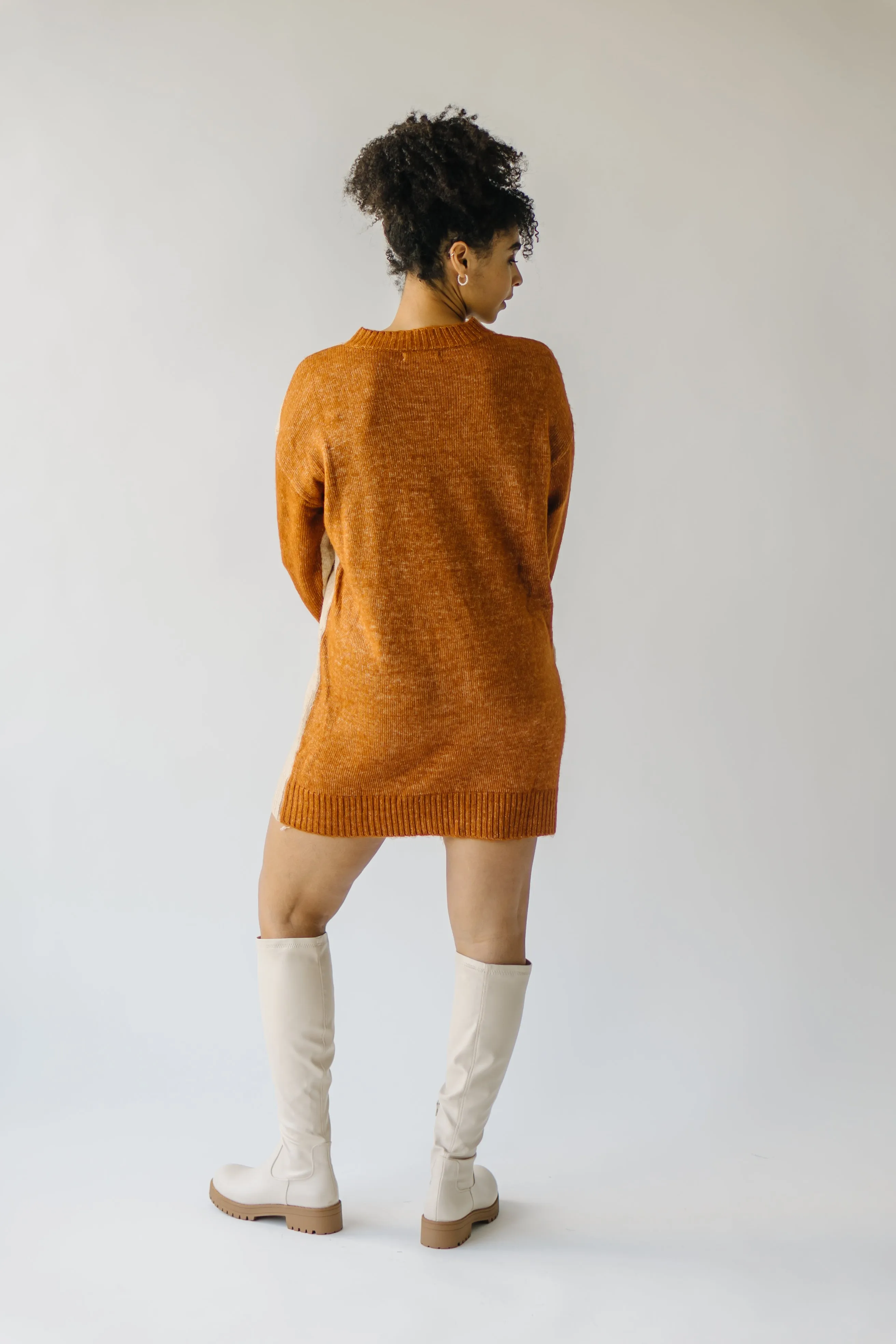 The Sharrow Two Tone Sweater in Sand