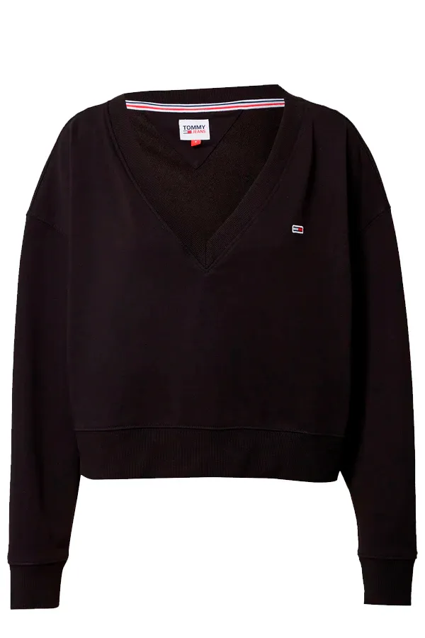 Tommy Hilfiger Women V-Neck Sweater Black