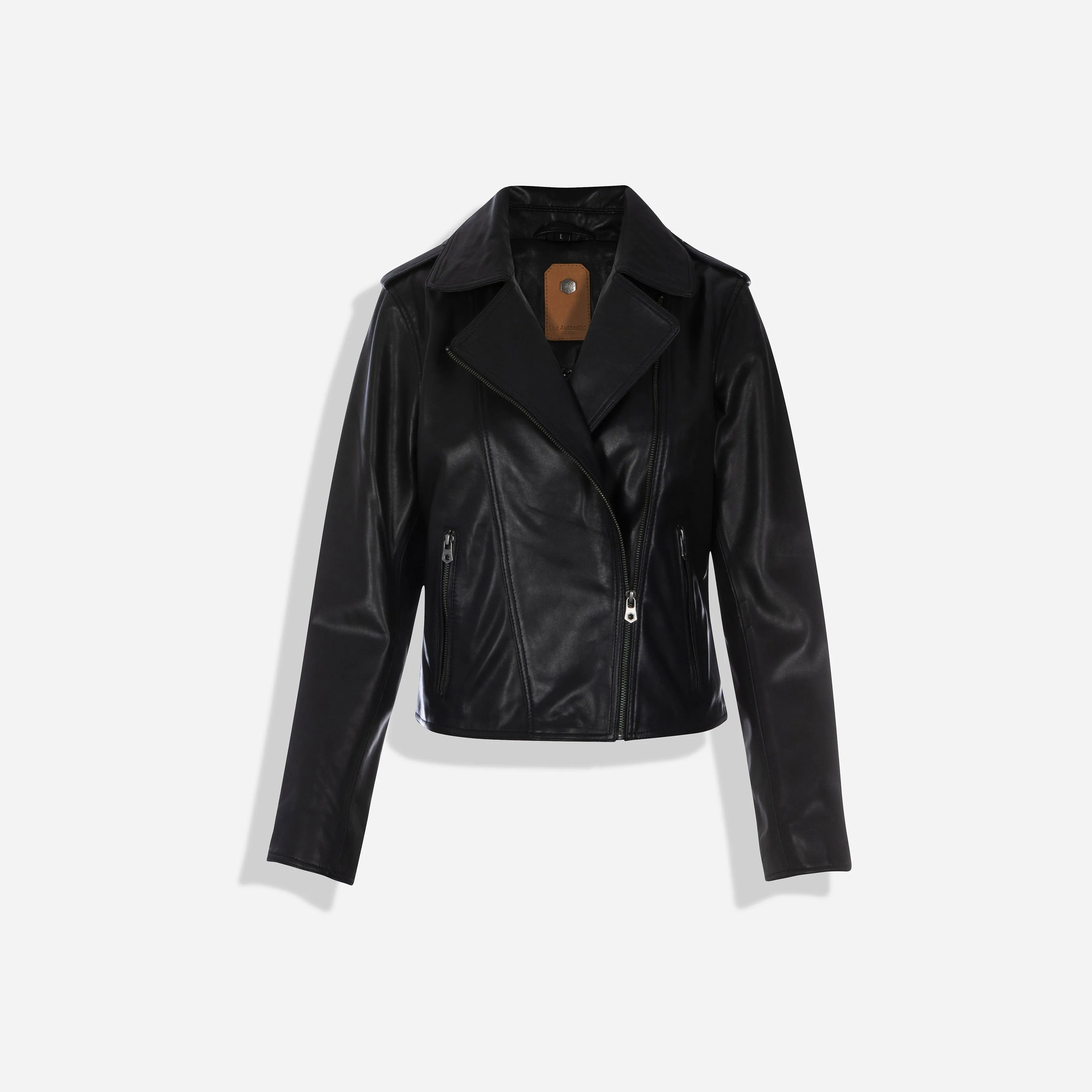 Tracey Ladies Biker Jacket, Black