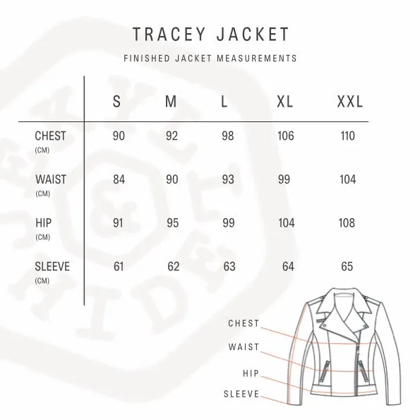 Tracey Ladies Biker Jacket, Black