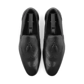 Unique Tassel Brogue Loafers-Black