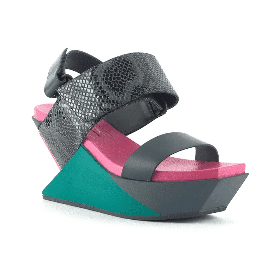 United Nude Delta Wedge Sandal - Candy Snake