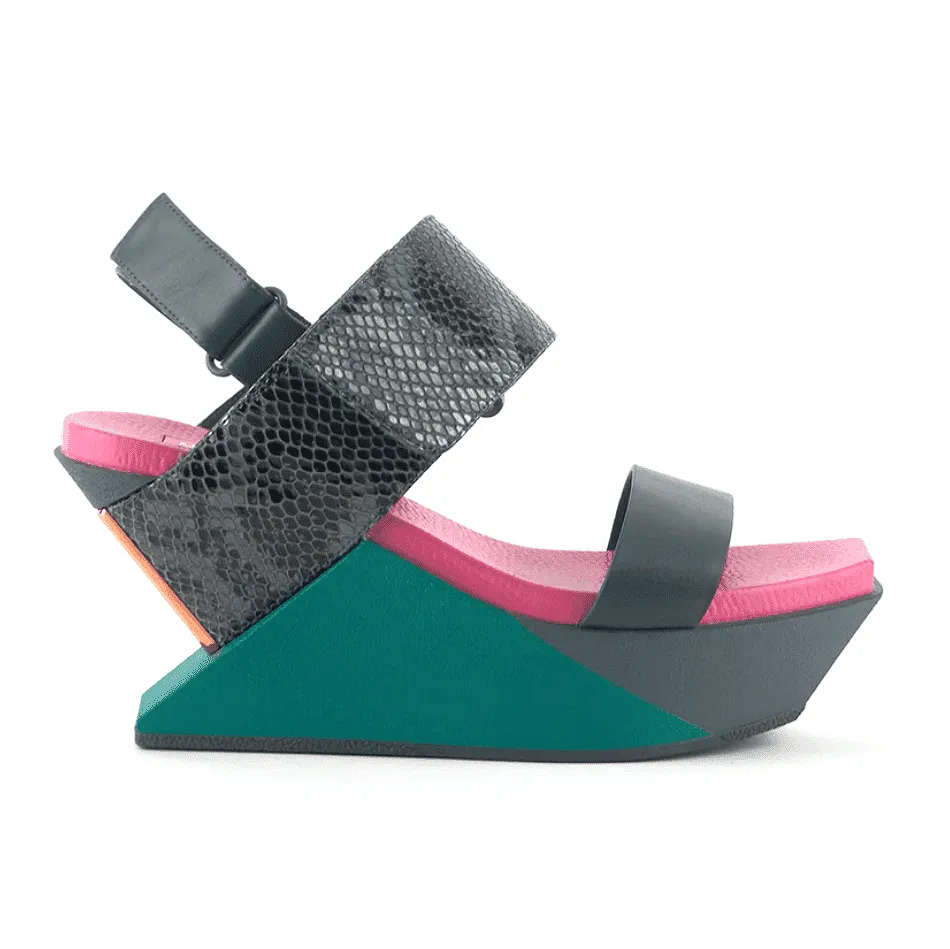 United Nude Delta Wedge Sandal - Candy Snake