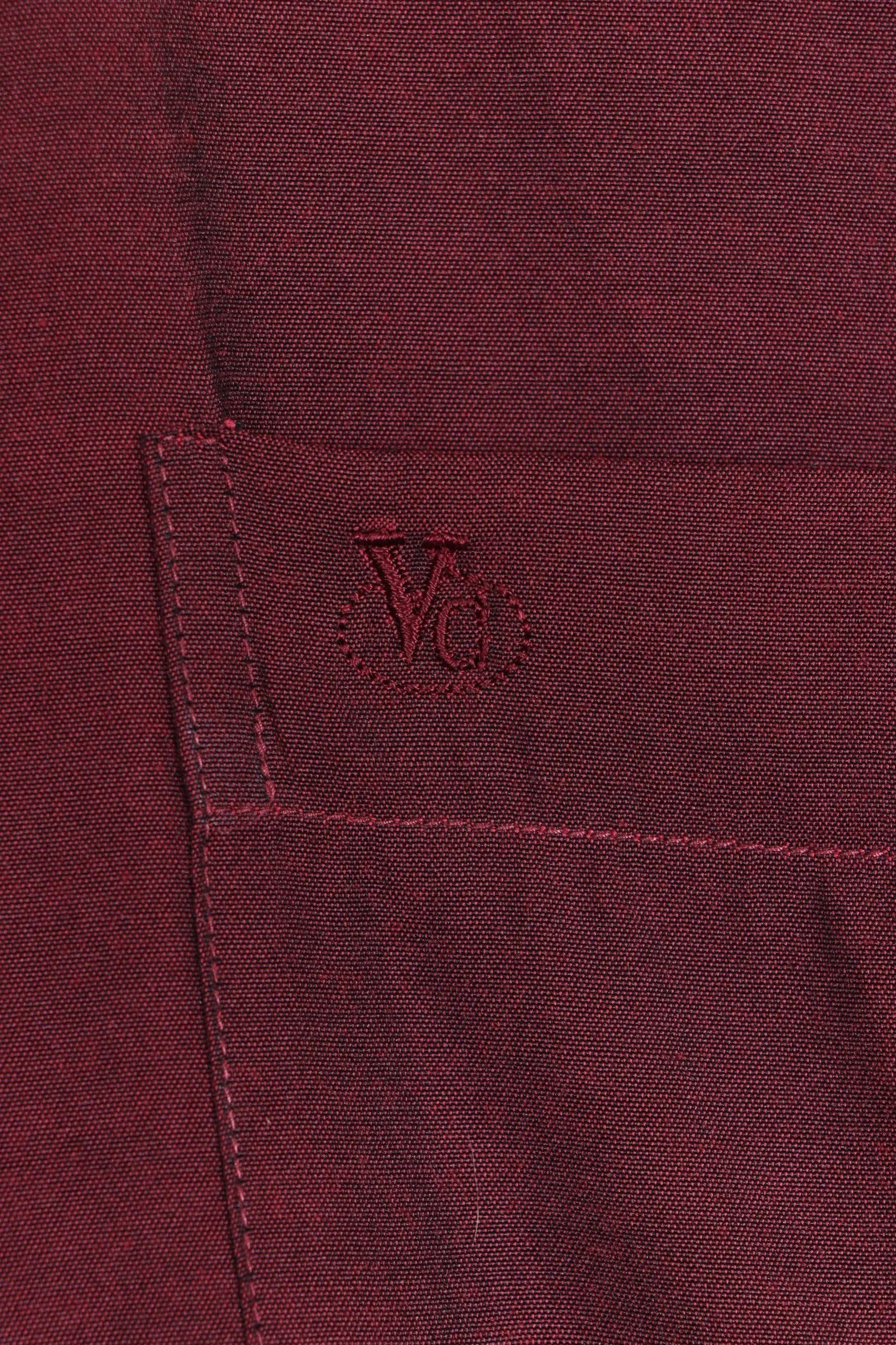 VALENTINO COUPEAU Maroon Short Sleeve Shirt (L)