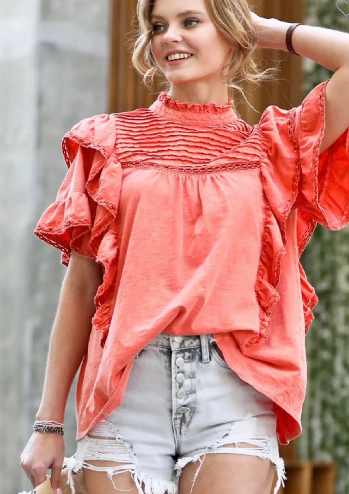 Vintage ruffle blouse