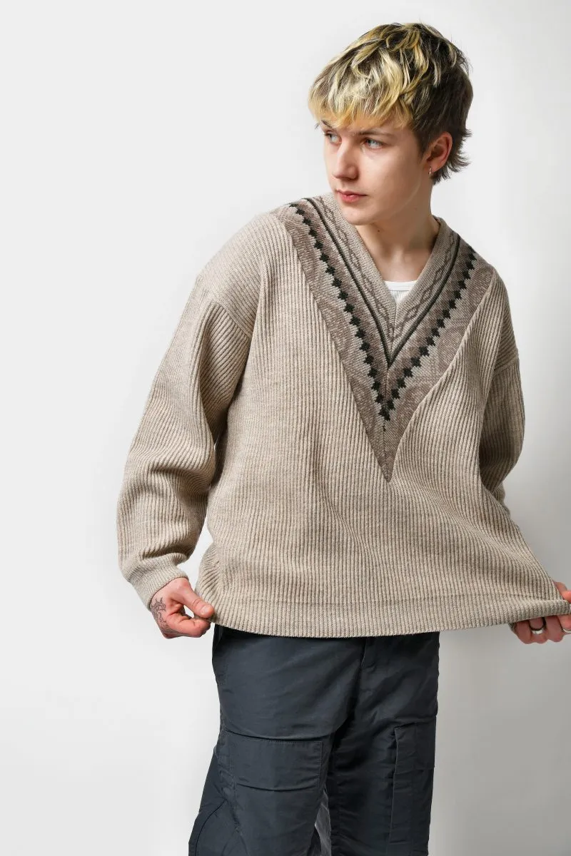 Vintage sweater beige men