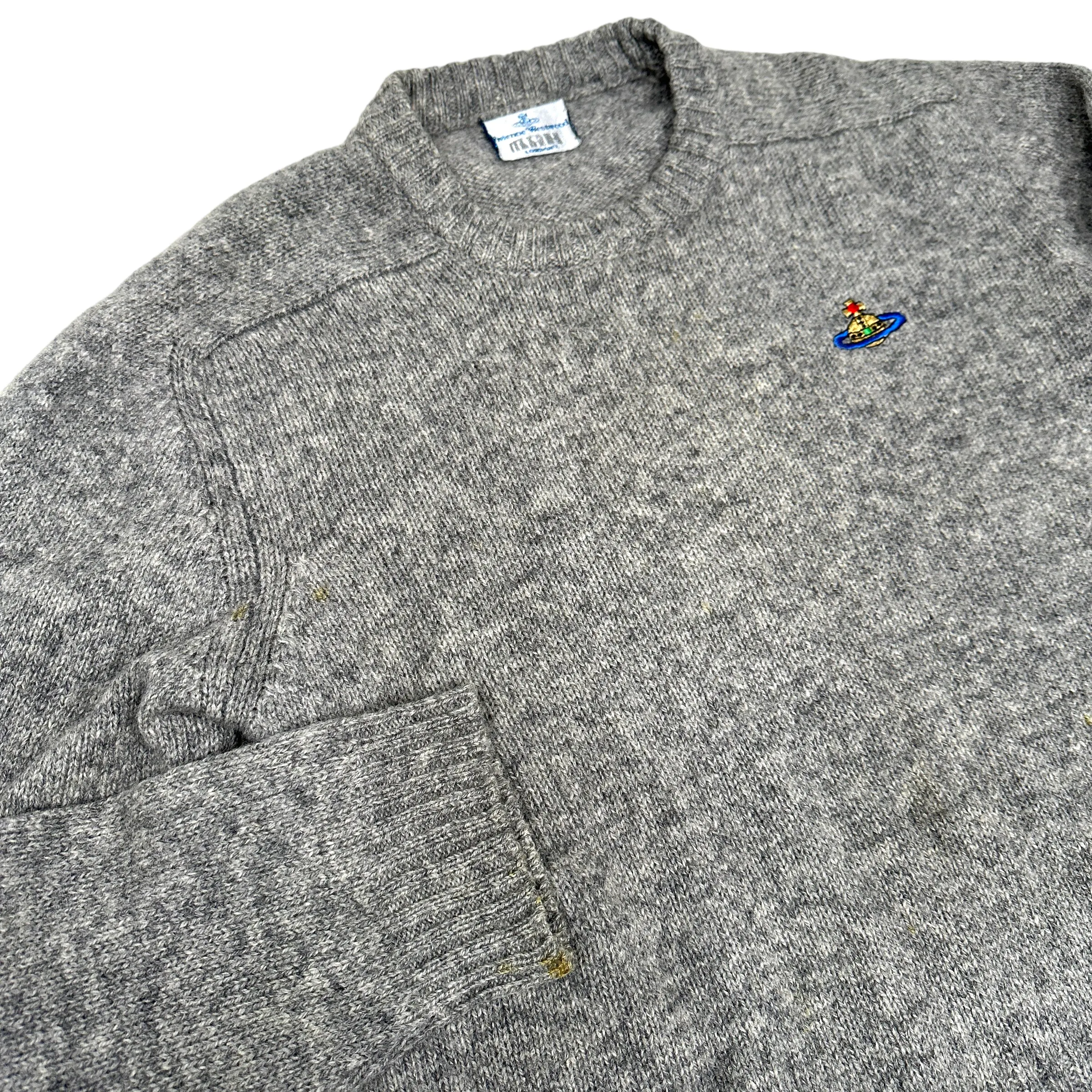 VIVIENNE WESTWOOD MAN ORB SWEATER - LIGHT GREY