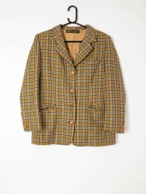 Women’s vintage Loro Piana 100% cashmere blazer style plaid jacket c.1990 – Medium