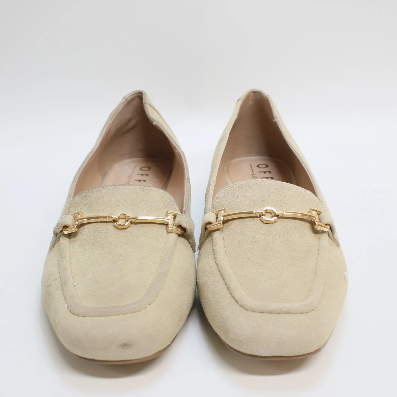 Womens Office Flying High Snaffle Suede Loafers Beige Suede Uk Size 6